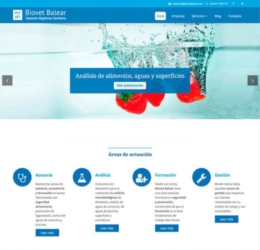 Diseño Web Biovet Balear – Asesoría Higiénico Sanitaria