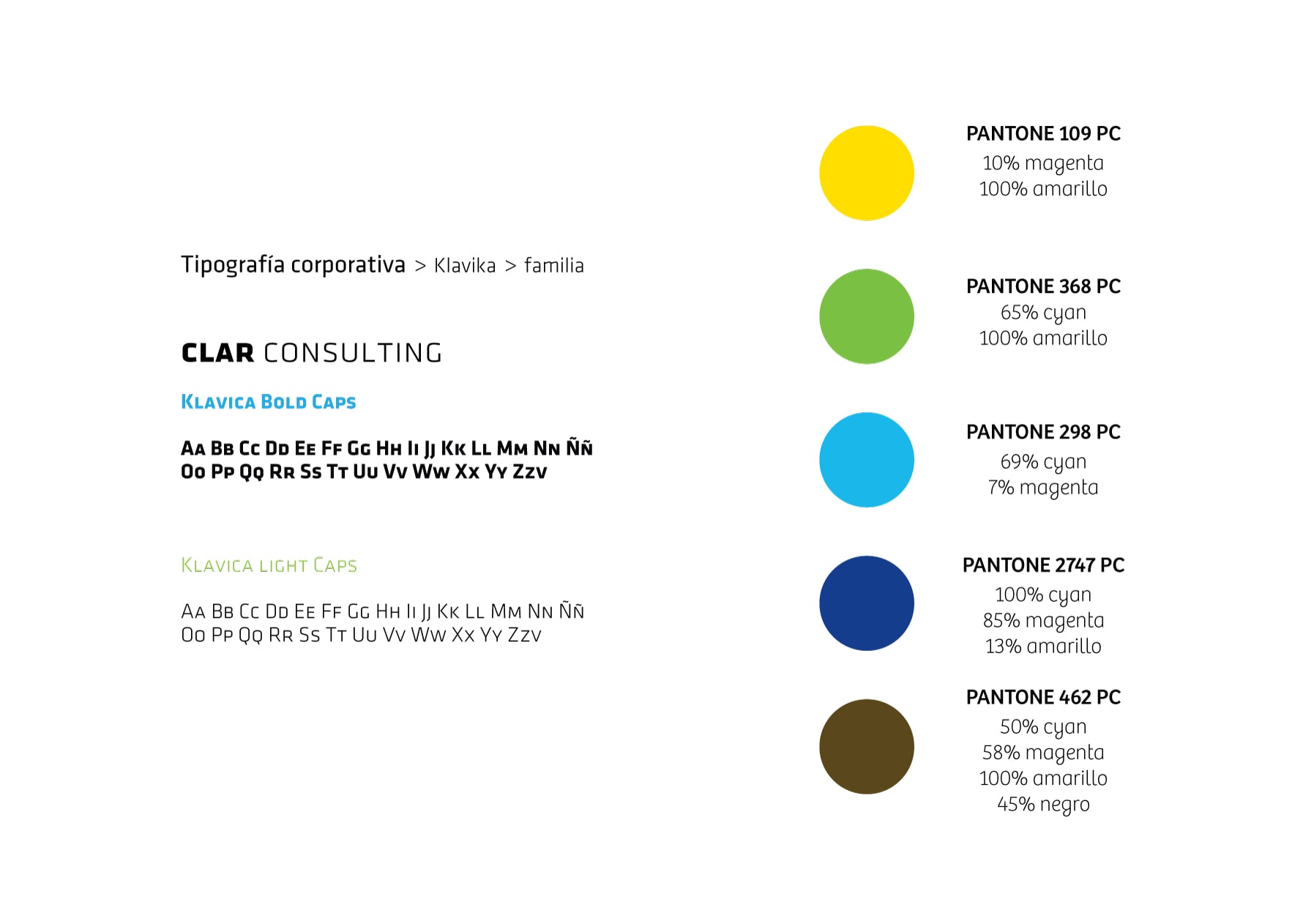 Color y Tipografía Clar Consulting - Asesoría y gestión de seguros