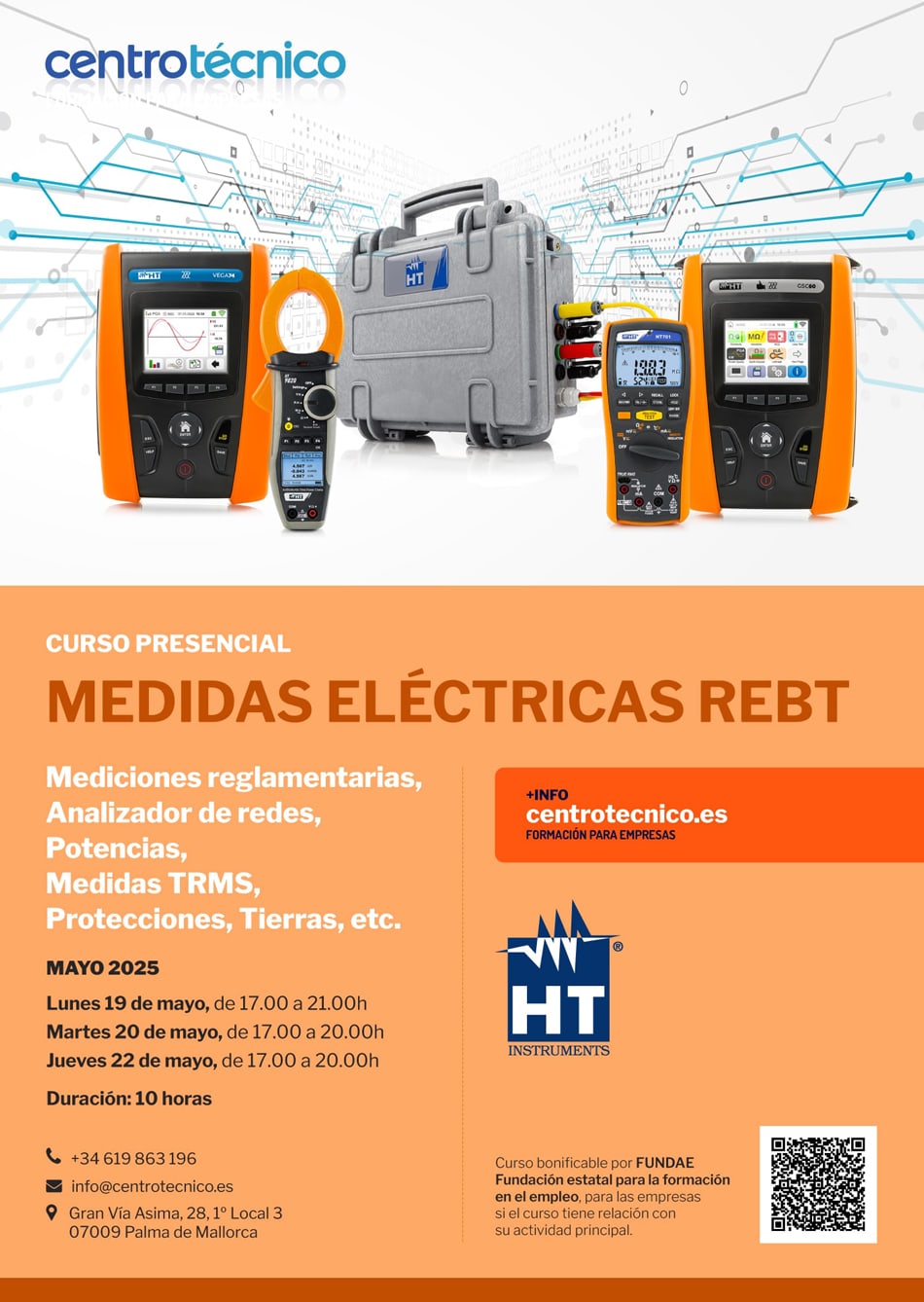 MEDIDAS ELÉCTRICAS-REBT, un curso de CentroTécnico Palma - Formación para empresas